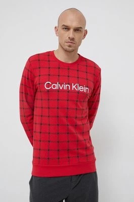Zdjęcie produktu Calvin Klein Underwear Bluza piżamowa męska kolor czerwony z nadrukiem
