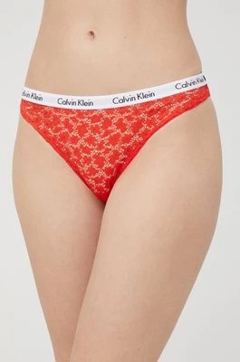 Zdjęcie produktu Calvin Klein Underwear figi (3-pack) kolor czerwony z koronki