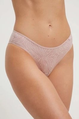 Zdjęcie produktu Calvin Klein Underwear figi kolor różowy z koronki