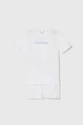 Zdjęcie produktu Calvin Klein Underwear piżama bawełniana dziecięca kolor biały z nadrukiem