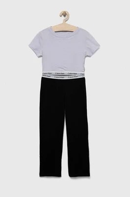 Zdjęcie produktu Calvin Klein Underwear piżama bawełniana dziecięca kolor fioletowy gładka