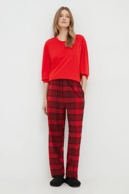Zdjęcie produktu Calvin Klein Underwear piżama damska kolor czerwony bawełniana