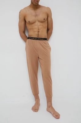 Zdjęcie produktu Calvin Klein Underwear spodnie dresowe męskie kolor brązowy gładkie