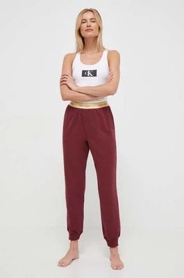 Zdjęcie produktu Calvin Klein Underwear spodnie lounge kolor bordowy gładkie
