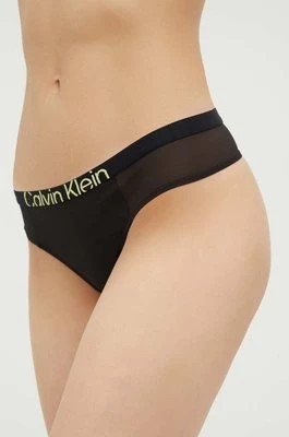 Zdjęcie produktu Calvin Klein Underwear stringi kolor czarny transparentne