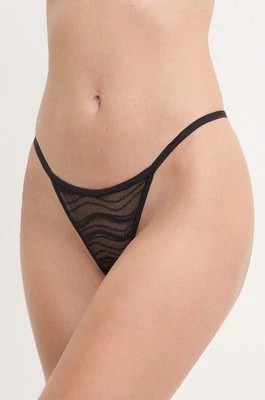Zdjęcie produktu Calvin Klein Underwear stringi kolor czarny z koronki 000QD3994E
