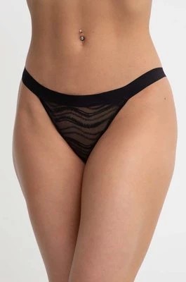 Zdjęcie produktu Calvin Klein Underwear stringi kolor czarny z koronki 000QF7719E