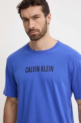 Zdjęcie produktu Calvin Klein Underwear t-shirt bawełniany lounge kolor niebieski z nadrukiem