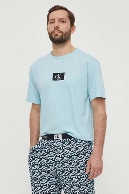 Zdjęcie produktu Calvin Klein Underwear t-shirt piżamowy bawełniany kolor niebieski