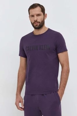 Zdjęcie produktu Calvin Klein Underwear t-shirt piżamowy bawełniany kolor szary z nadrukiem