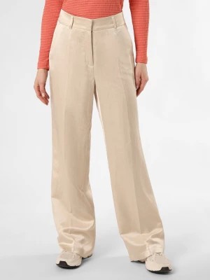 Zdjęcie produktu Cambio Spodnie z lnem - Amelie Kobiety Bawełna beżowy jednolity,
