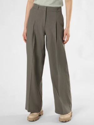 Zdjęcie produktu Cambio Spodnie z lnem - Mira Kobiety Bawełna zielony jednolity,