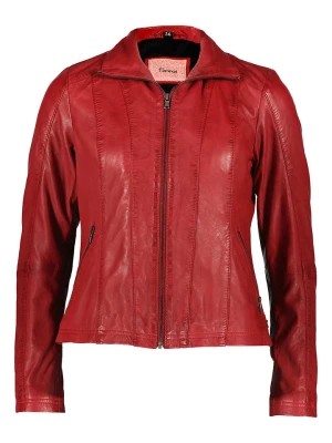 Zdjęcie produktu Caminari Skórzana kurtka "Ale" w kolorze czerwonym rozmiar: 36