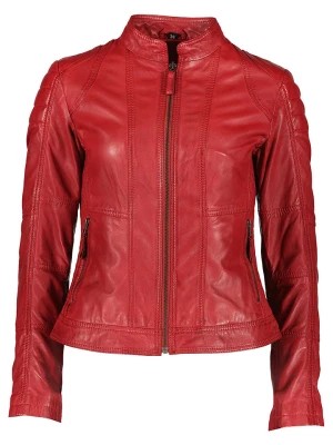 Zdjęcie produktu Caminari Skórzana kurtka "Baggi" w kolorze czerwonym rozmiar: 40