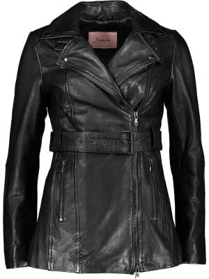 Zdjęcie produktu Caminari Skórzana kurtka "Enni" w kolorze czarnym rozmiar: 42