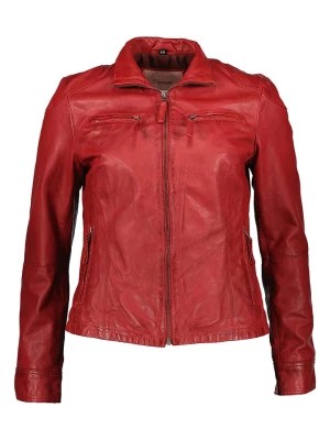 Zdjęcie produktu Caminari Skórzana kurtka "Evia" w kolorze czerwonym rozmiar: 36