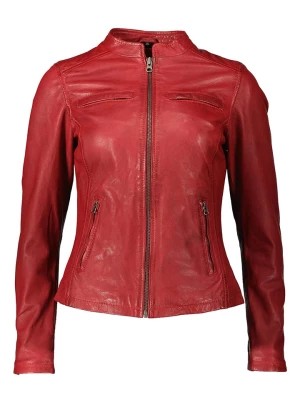 Zdjęcie produktu Caminari Skórzana kurtka "Irma" w kolorze czerwonym rozmiar: 40