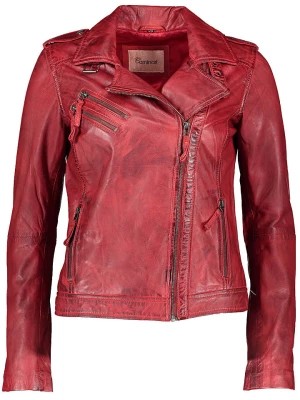 Zdjęcie produktu Caminari Skórzana kurtka "Milla" w kolorze czerwonym rozmiar: 40