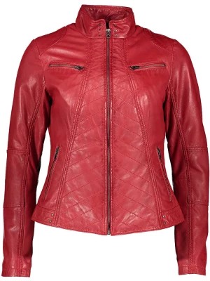Zdjęcie produktu Caminari Skórzana kurtka "Neri" w kolorze czerwonym rozmiar: 44