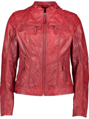 Zdjęcie produktu Caminari Skórzana kurtka "Oslo" w kolorze czerwonym rozmiar: 46