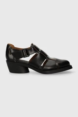 Zdjęcie produktu Camper sandały skórzane Bonnie damskie kolor czarny na słupku K201635.001