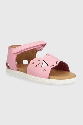 Zdjęcie produktu Camper sandały skórzane dziecięce kolor różowy
