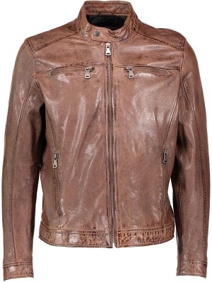Zdjęcie produktu Capitano Skórzana kurtka "Bill" w kolorze brązowym rozmiar: S