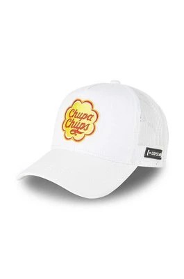 Zdjęcie produktu Capslab czapka z daszkiem CHUPA CHUPS kolor biały z aplikacją