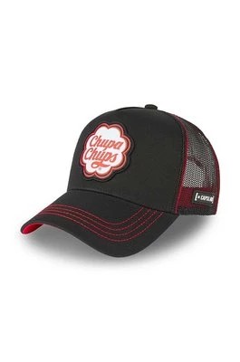 Zdjęcie produktu Capslab czapka z daszkiem CHUPA CHUPS kolor czarny wzorzysta