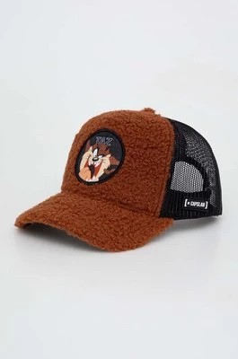 Zdjęcie produktu Capslab czapka z daszkiem Looney Tunes kolor brązowy z aplikacją