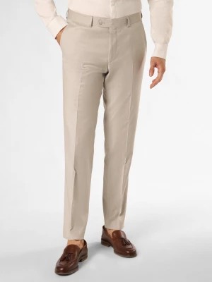 Zdjęcie produktu Carl Gross Męskie spodnie modułowe - Silas Mężczyźni Regular Fit wełna ze strzyży szary jednolity,