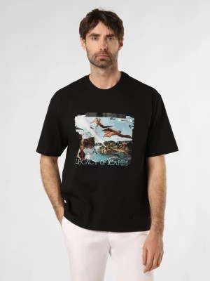 Zdjęcie produktu Carlo Colucci Koszulka męska Mężczyźni Bawełna czarny nadruk,