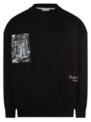 Zdjęcie produktu Carlo Colucci Męska bluza nierozpinana Mężczyźni Bawełna czarny wzorzysty,