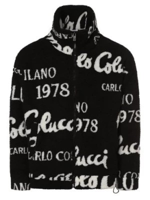 Zdjęcie produktu Carlo Colucci Męska bluza rozpinana Mężczyźni Sztuczne włókno czarny wzorzysty,