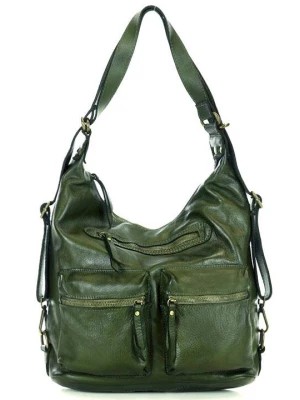 Zdjęcie produktu Carlotta Włoska Miejska torebka plecak skórzana zielony Merg