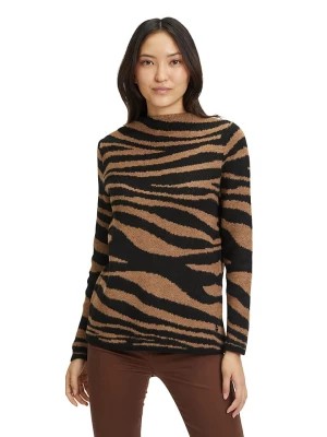 Zdjęcie produktu CARTOON Sweter w kolorze jasnobrązowo-czarnym rozmiar: 42