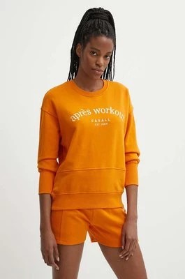 Zdjęcie produktu Casall bluza bawełniana damska kolor pomarańczowy z aplikacją