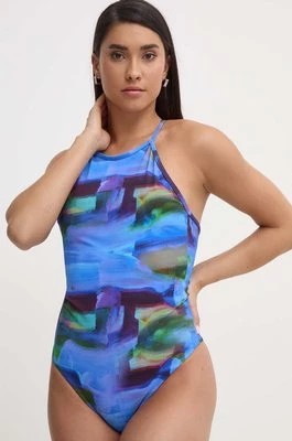 Zdjęcie produktu Casall jednoczęściowy strój kąpielowy High Neck Printed kolor niebieski miękka miseczka