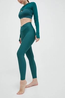 Zdjęcie produktu Casall legginsy do jogi kolor zielony gładkie