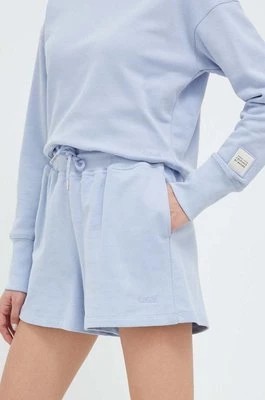 Zdjęcie produktu Casall szorty bawełniane kolor niebieski gładkie high waist