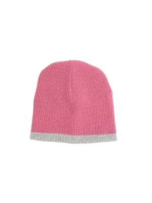Zdjęcie produktu Cashmere95 Dwustronna czapka beanie w kolorze jasnoróżowo-szarym rozmiar: onesize