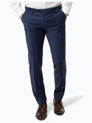 Zdjęcie produktu CG - CLUB of GENTS Męskie spodnie od garnituru modułowego Mężczyźni Regular Fit wełna ze strzyży niebieski wzorzysty,