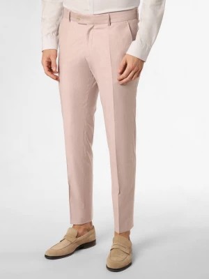 Zdjęcie produktu CG - CLUB of GENTS Spodnie - Paco Mężczyźni Slim Fit wełna ze strzyży różowy jednolity,