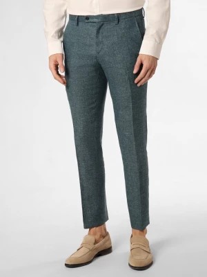 Zdjęcie produktu CG - CLUB of GENTS Spodnie z zawartością lnu - Paco Mężczyźni Slim Fit len zielony|niebieski marmurkowy,