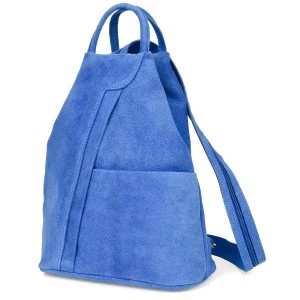 Zdjęcie produktu Chabrowy Vera Pelle włoski Plecak Skórzany damski mały niebieski Merg