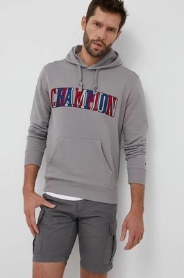 Zdjęcie produktu Champion bluza męska kolor szary z kapturem wzorzysta