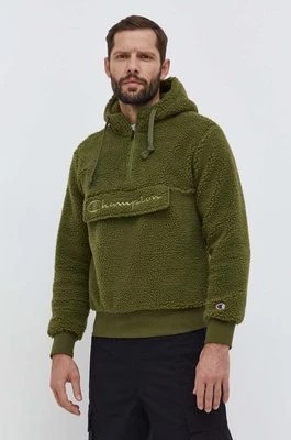 Zdjęcie produktu Champion bluza męska kolor zielony z kapturem gładka