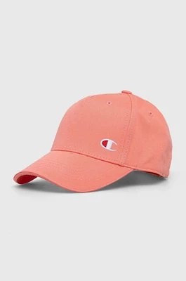 Zdjęcie produktu Champion czapka z daszkiem bawełniana kolor różowy gładka 805974
