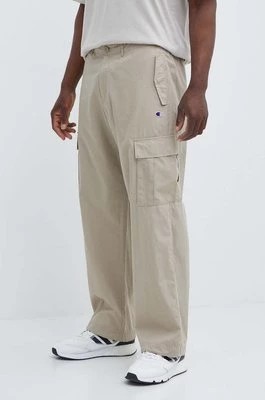 Zdjęcie produktu Champion spodnie bawełniane kolor beżowy w fasonie cargo 220015