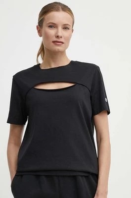 Zdjęcie produktu Champion t-shirt bawełniany damski kolor czarny 117348